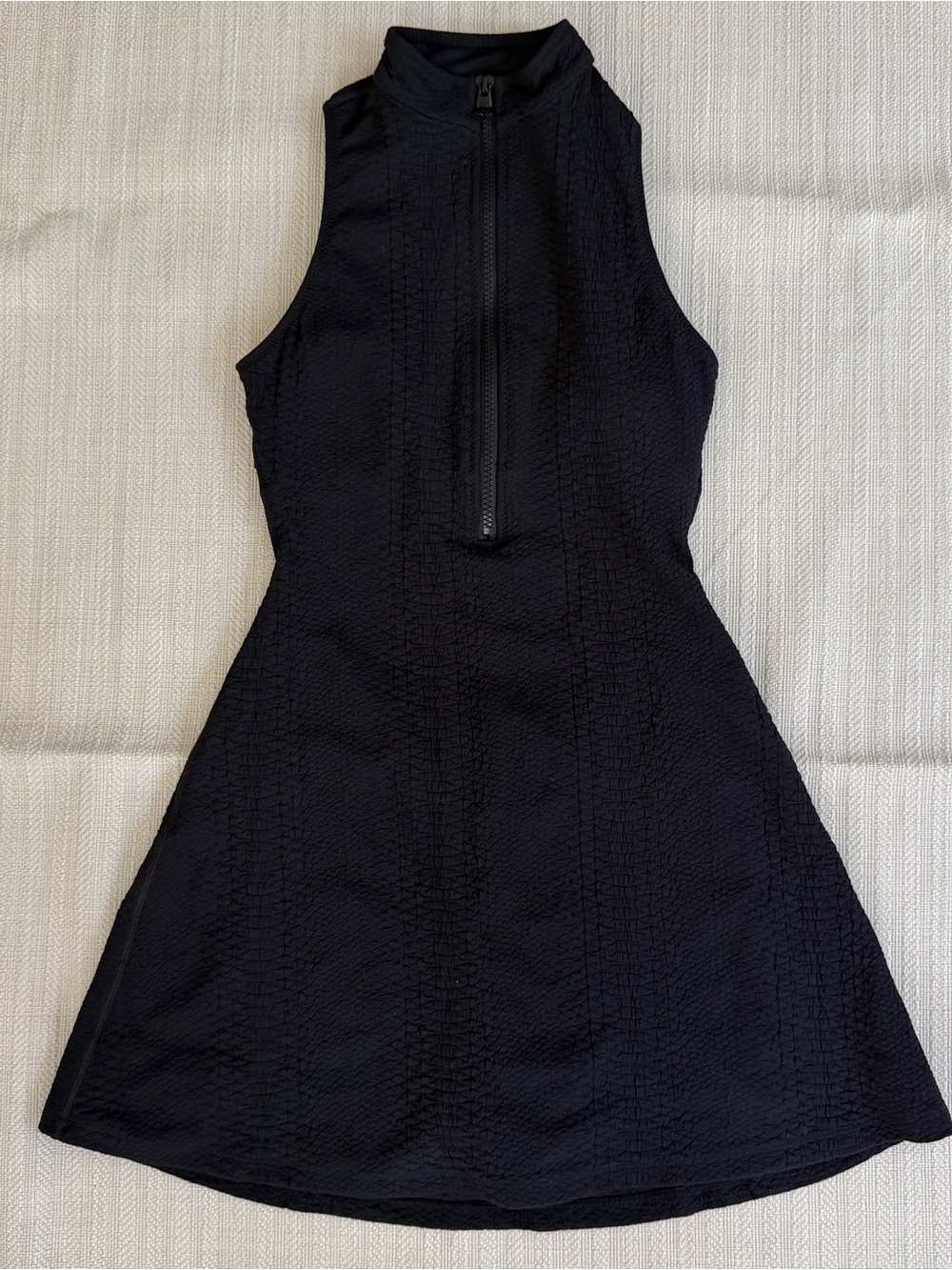 GIGI C Marcella Black Snakeskin Embossed Active Dress Built-In Shorts Size XS